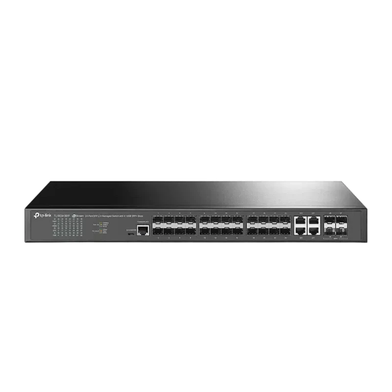 Comutator de retea TP-LINK 24-PORTS SFP L2+  TL-SG3428XF, 20XSFP, 4XSFP/RJ45, 4X10G SFP+, 1XRJ45 CONSOLE, 1XMICROUSB CONSOLE, 2XPSU