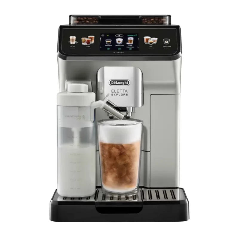 Aparat de cafea Delonghi ECAM450.65.S, 1450 W, 1.8 l, Inox, Negru