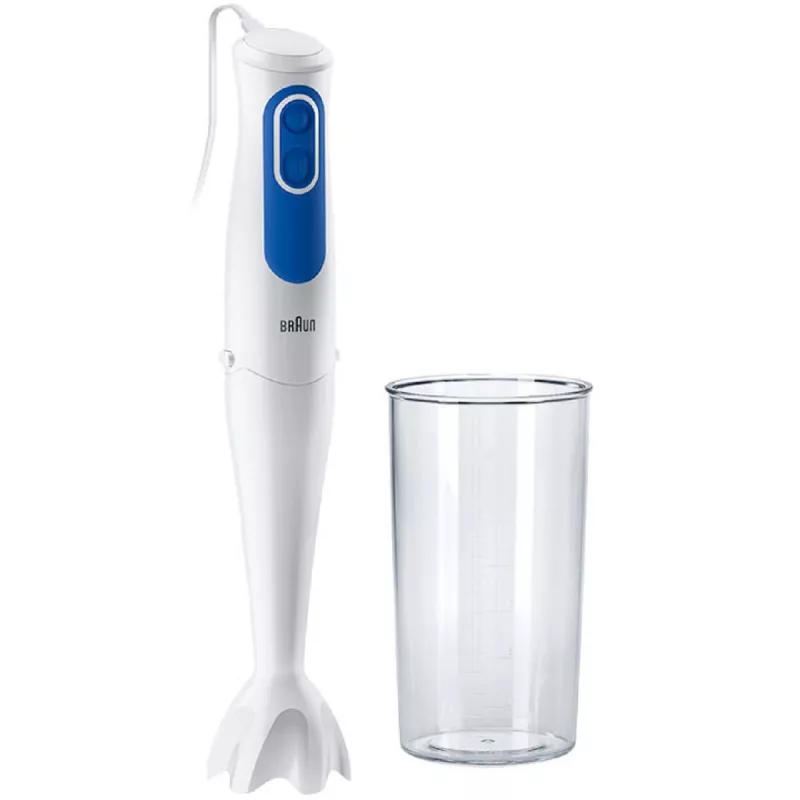 Блендер BRAUN MQ3000WH, 700 Вт, 0.6 л, Белый, Синий