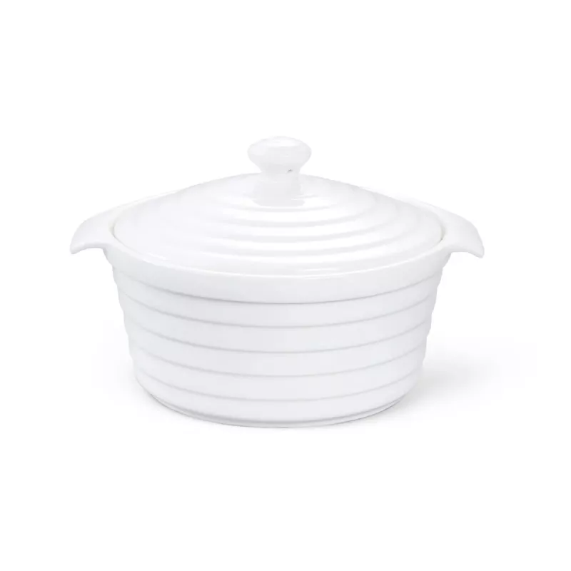 Cratita cu capac FISSMAN 14164, 0.75 l, 19x12.5 cm, Alb