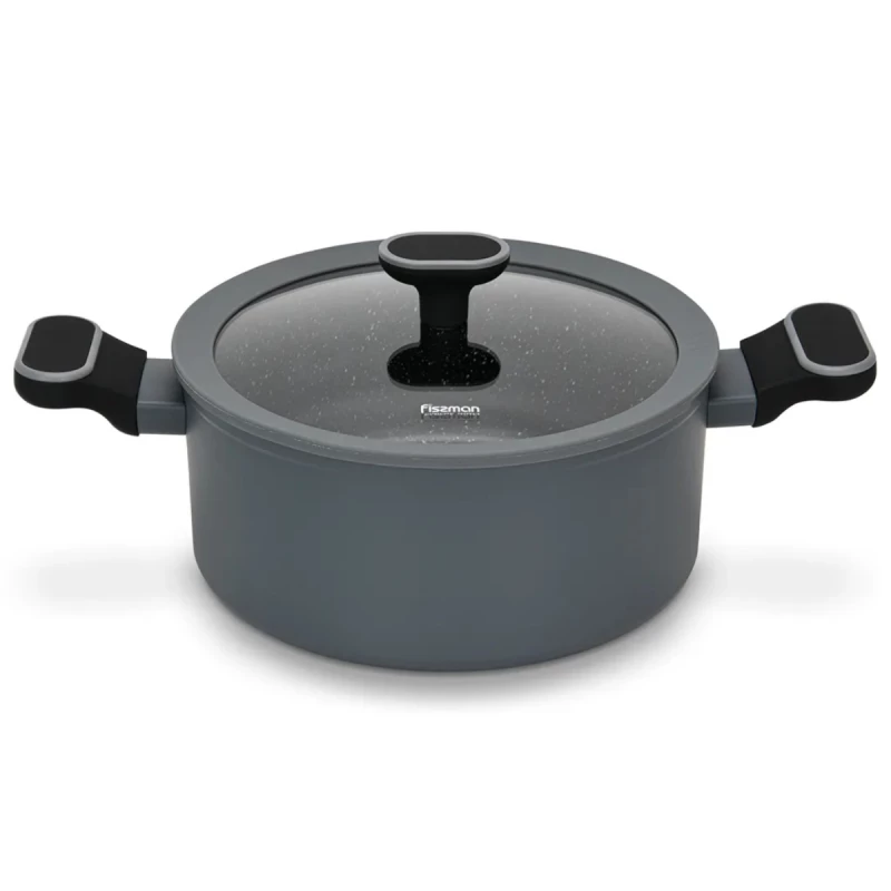 Cratita cu capac FISSMAN LAURA 14477, 4.65 l, 24x11 cm, Gri