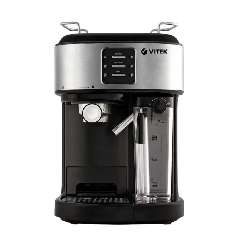 Aparat de cafea VITEK VT-8489, 1250 W, 1.5 l, Inox, Negru