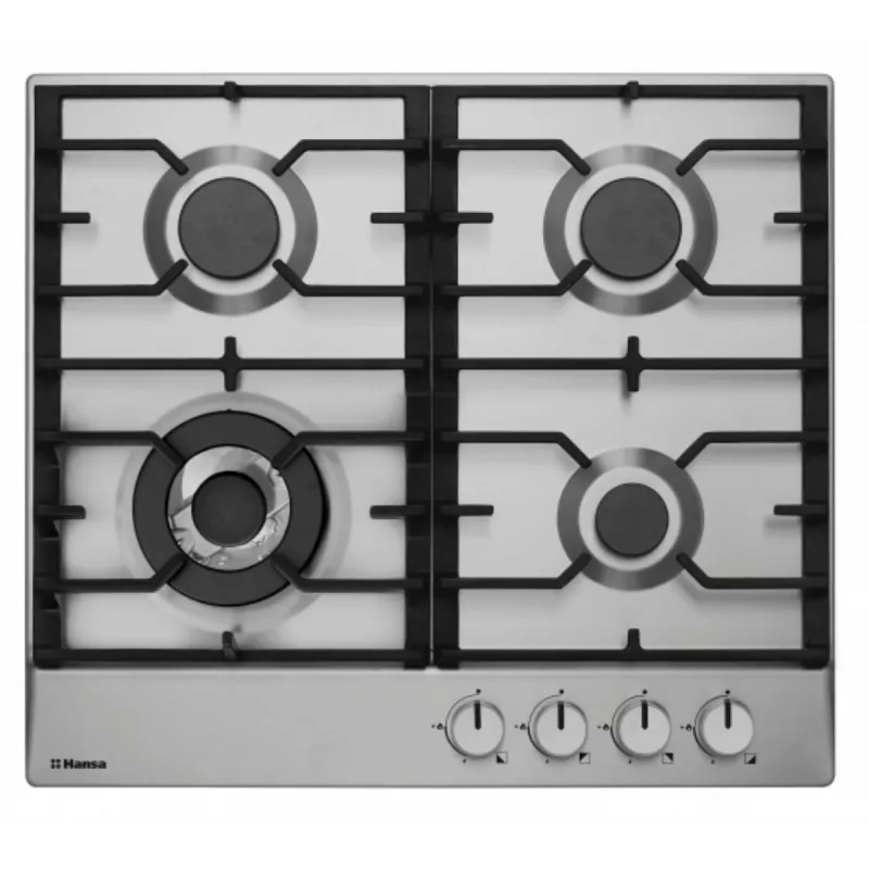 Plita incorporabila cu gaz HANSA BHGI611839, 4 arzatoare, Inox