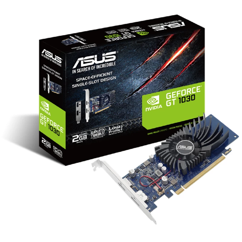 Placa video ASUS GT1030 2GB GDDR5 LOW PROFILE, GT1030-2G-BRK
