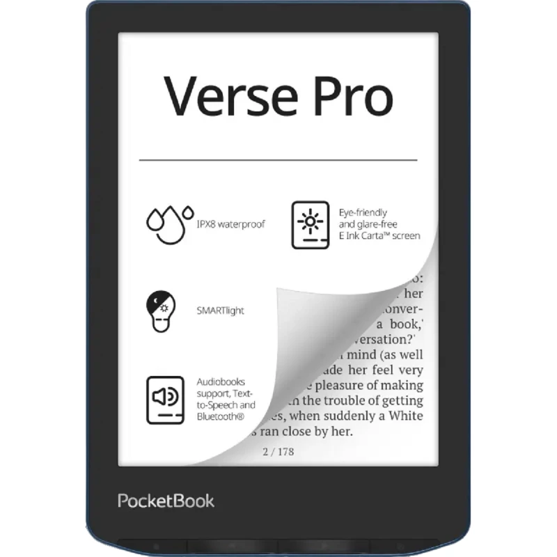 eBook POCKETBOOK VERSE PRO, AZURE, 6" E INK®CARTA™ (1448×1072)