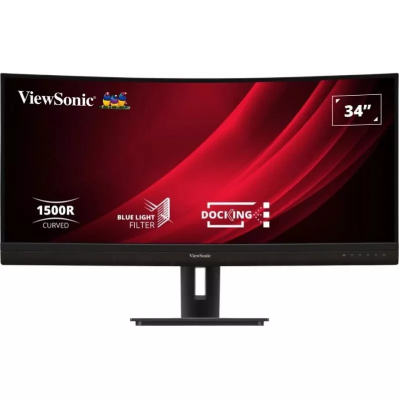Monitor VIEWSONIC 34.1" VG3456C CURVED BLACK, VA LED  4ms, 1000:1, 400cd, 21:9, 3440x1440, 178°/178°, HDMI x 2, DisplayPort, USB-C (Data, Power, Video), Speakers 2 x 5W, Curvature 1500R, Audio Line-out, Height Adjustment, VESA