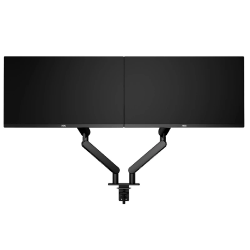 Diverse AOC Arm for 2 monitors 17"-34" - AOC AM420B Black, Desk Clamp/Grommet, Aluminum structure, Mechanical Gas Spring System, Height adjustment, Max.Load: 2-9kg, Tilt: '-90°~+85°, Swivel:180°, Rotation:360°, Hidden cable management, VESA 75/100