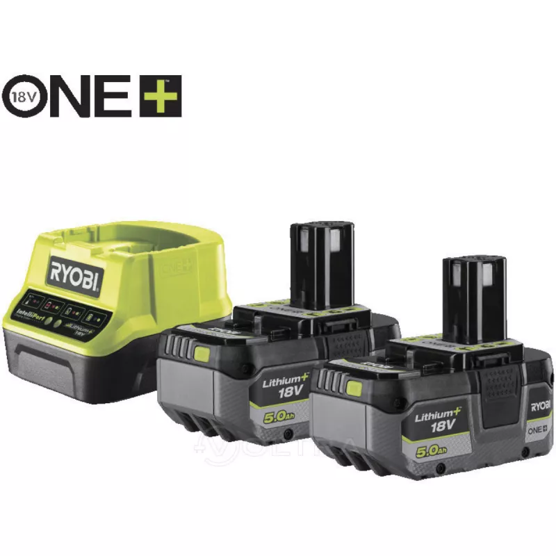 Set acumulatoare RYOBI RC18120-250X, +incarcator 2x5.0 Ah