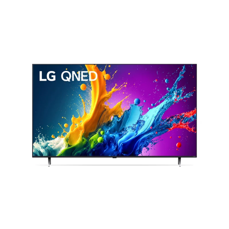 Televizor LG 86" LED SMART 86QNED80T6A, BLACK, ELED, QD/Nano Cell display, Black, 4K UHD 3840x2160, 120 Hz, 10 bit, SMART TV (webOS 24), α5 AI CPU, 4 HDMI, 2 USB, Smart Remote control MR23, WiFi 802.11ac, DVB-T2
