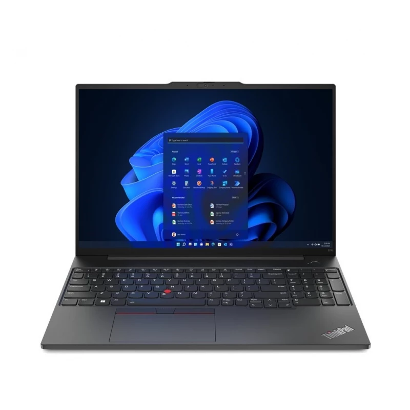 Laptop LENOVO 16.0" THINKPAD E16 G1 BLACK, WUXGA IPS AG 300nits (Intel Core i7-1355U, 8GB soldered DDR4 + 8GB SODIMM DDR4-3200, 512GB SSD M.2 2280 PCIe NVMe (2xSSD Slots), Intel Iris Xe Graphics, WiFi 6E+BT5.1, TPM, FPR, FHD IR Cam, 1xTB4, HDMI, RJ-45
