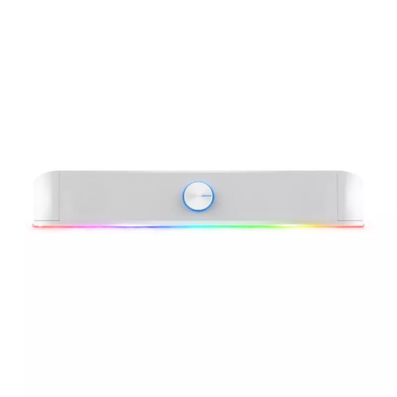 Саундбар TRUST GXT 619W Thorne RGB Illuminated Soundbar, 2.0 Stereo speakers with 12W of peak power provide a solid gaming experience, White