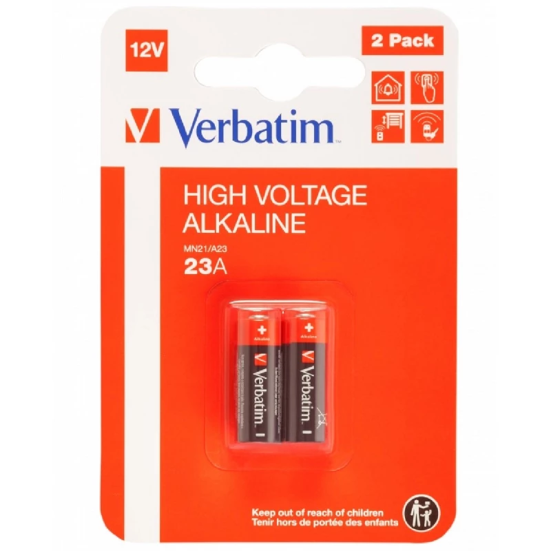 Baterie VERBATIM ALKALINE BATTERY HIGH VOLTAGE 12V 23A / MN21, 2 PACK