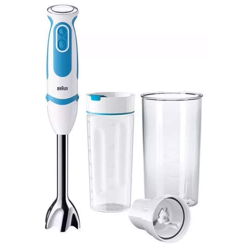Блендер BRAUN MQ5251WH, 1000 Вт, 0.6 л, Белый, Синий