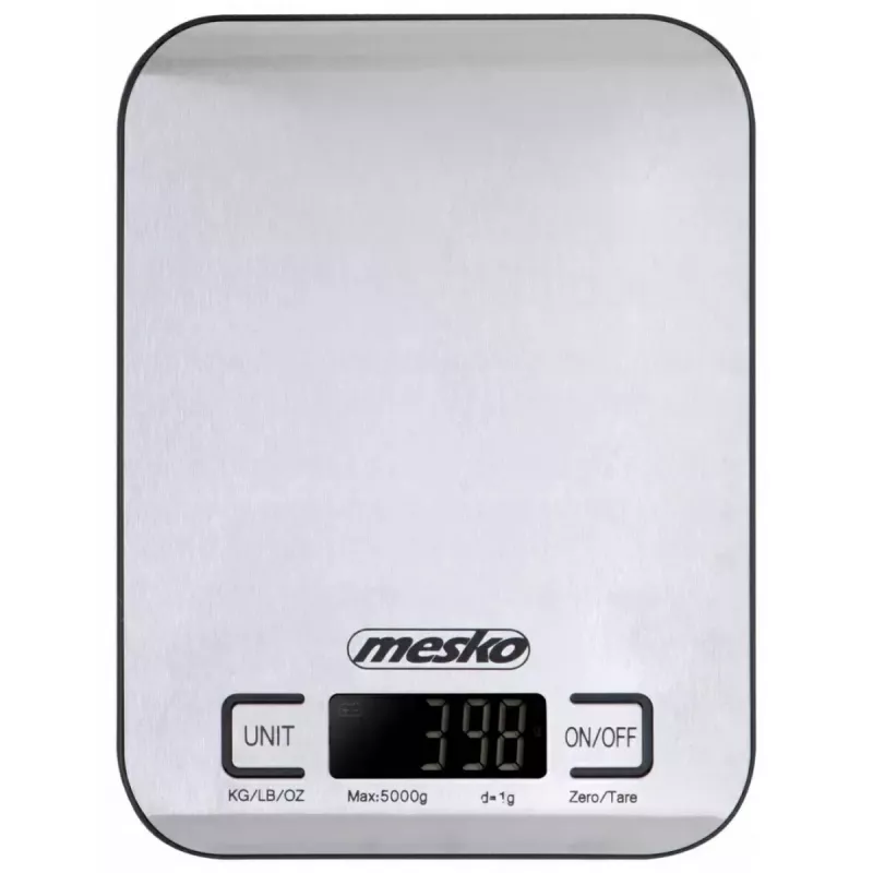 Cantar de bucatarie Mesko MS3169, 5 kg, Inox