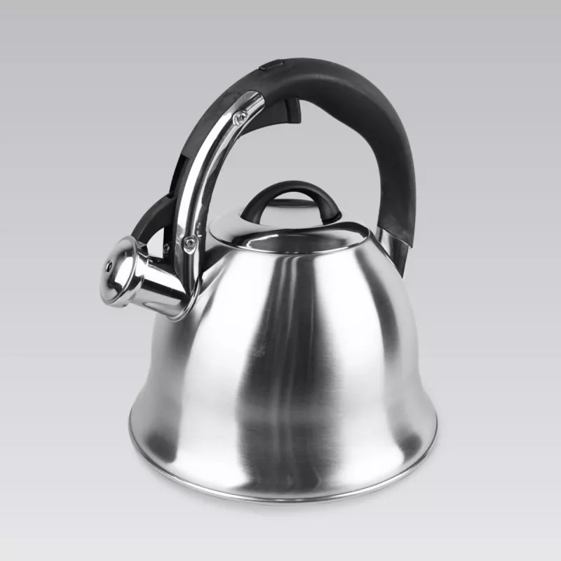 Ceainic cu fluier Maestro MR-1320-S, 2.2 l, Inox, Negru