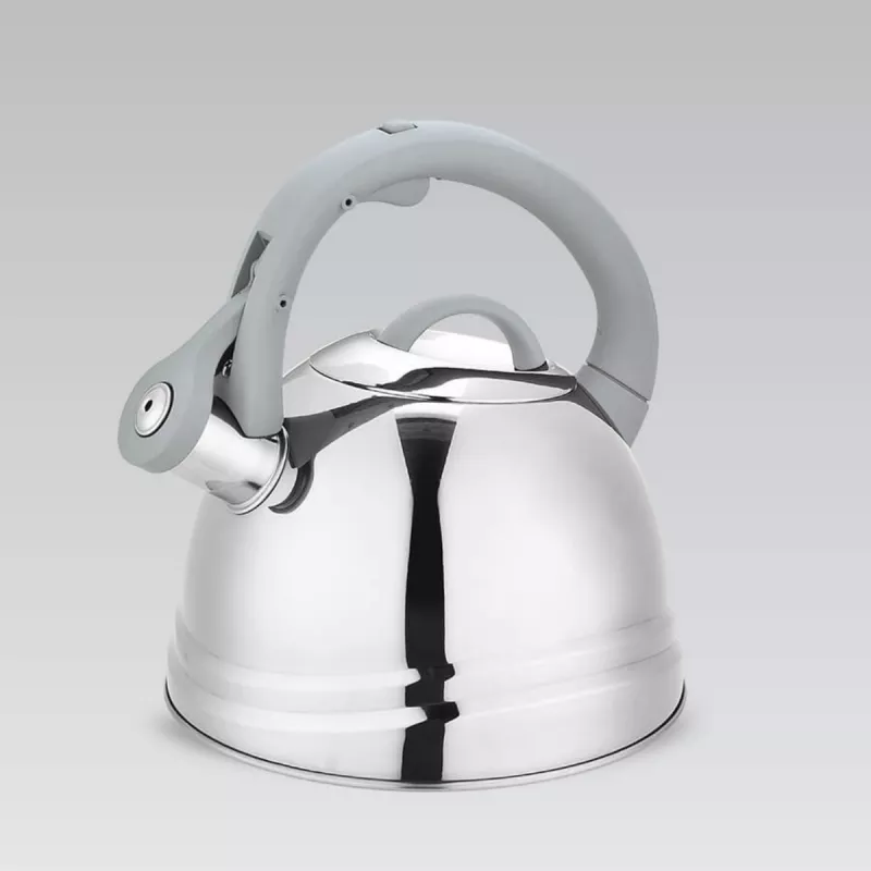 Чайник со свистком Maestro Mr-1304, 2.5 л, Нержавеющая сталь, Серый