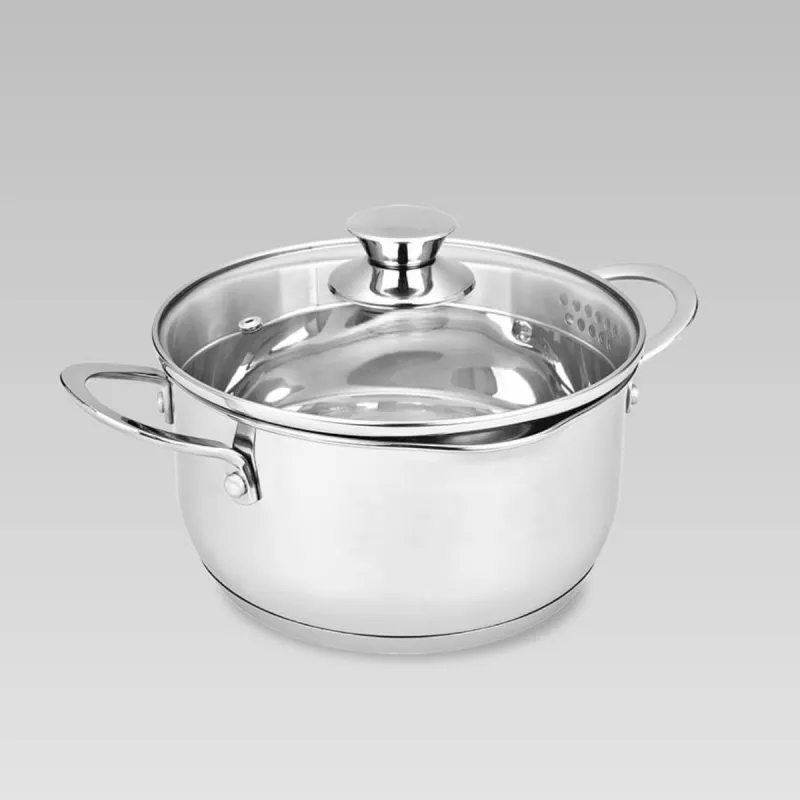 Cratita cu capac Maestro Mr-3510-16, 1.6 l, 16 cm, Inox