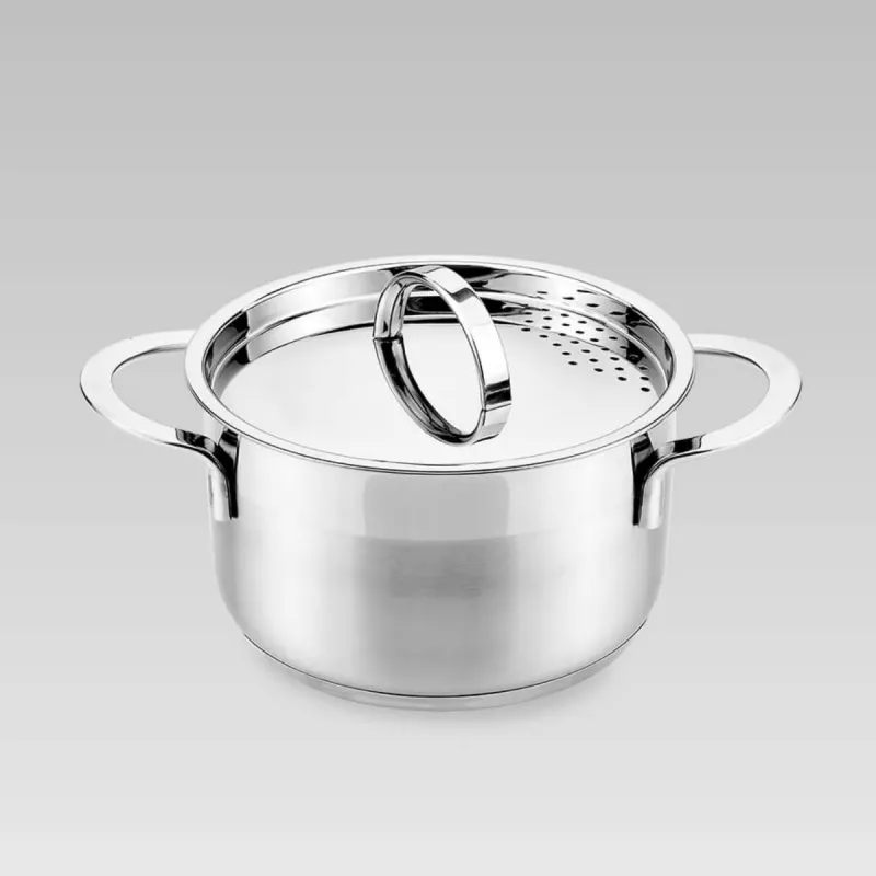 Cratita cu capac Maestro MR-3511-24, 5 l, 24x13.5 cm, Inox