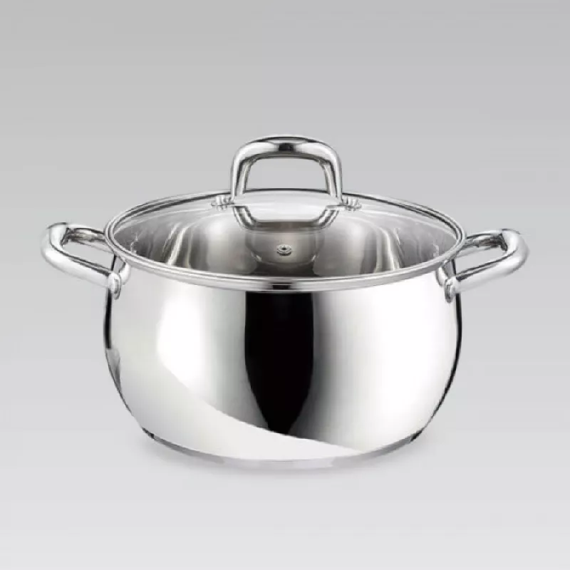Cratita cu capac Maestro MR-3515-24, 24 cm, 5 l, Inox