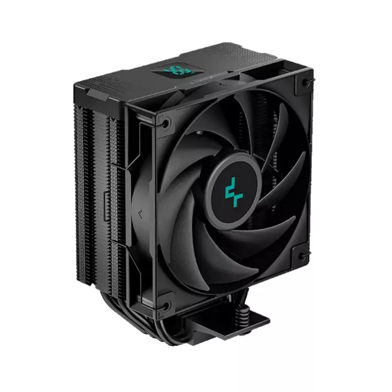 Кулер универсальный DEEPCOOL AC "AG400 DIGITAL BK", (≤31.6dB, 500-2100RPM, 75.89 CFM, 120mm, 220W, 4x6mm, Display, 636g.). Intel LGA1700/1200/1151/1150/1155