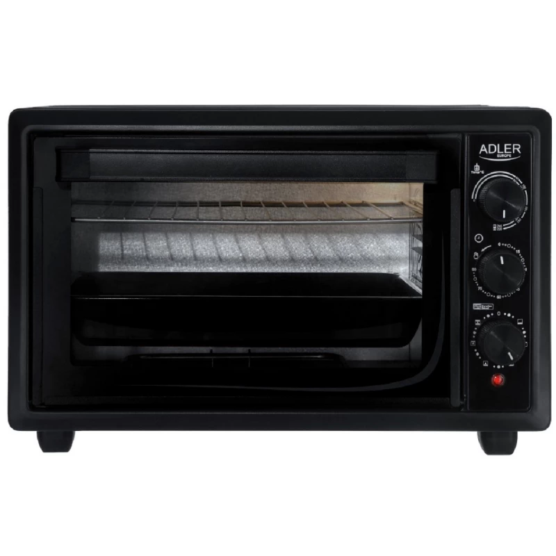 Cuptor electric ADLER AD 6023, 26 l, 1500 W, 6 functii, Grill, Timer, Negru