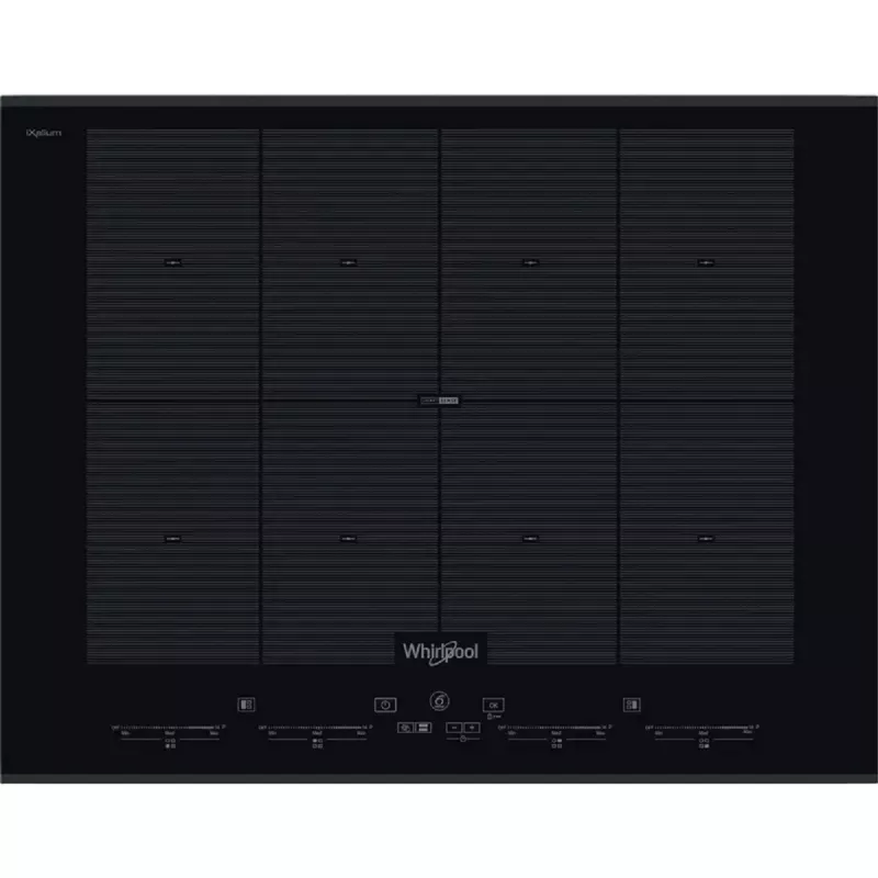Plita incorporabila cu inductie Whirlpool SMO 658C/BT/IXL, 7400 W, 4 arzatoare, Vitroceramica, Timer, Negru