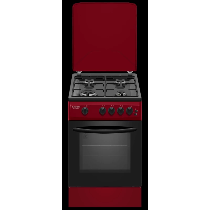 Плитa газовая BAUER TG 5640 BGI, 58 L, 50 cm, бордовый