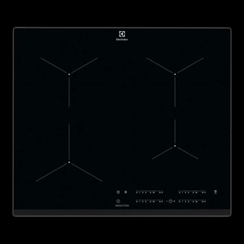 Plita incorporabila cu inductie ELECTROLUX EIT61443B, 7.2 kW, 4 arzatoare, Negru