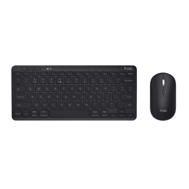 Комплект (клавиатура+мышь) TRUST LYRA MULTI-DEVICE COMPACT WIRELESS KEYBOARD AND MOUSE SET, Black, UK