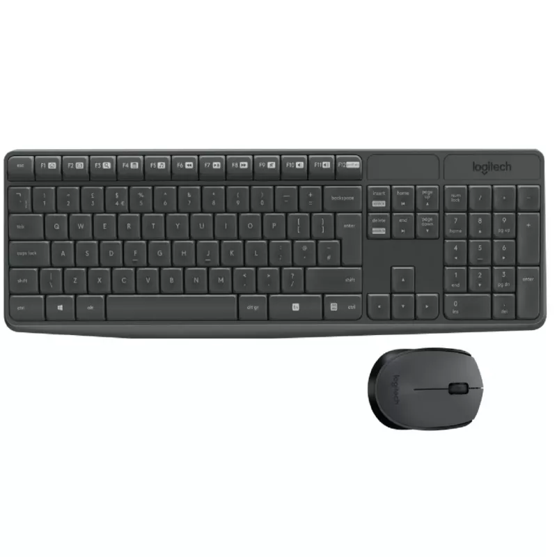 Комплект (клавиатура+мышь) LOGITECH MK235, USB, US/RU