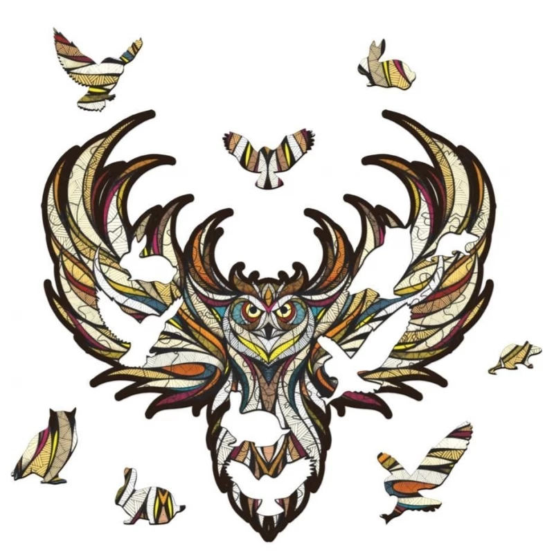 3D Puzzle DVCIT OWL S WOODEN BOX, 8+, 22x21