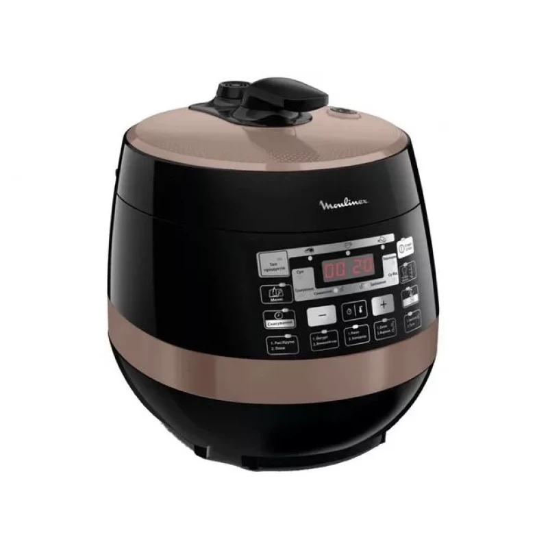 Мультиварка MOULINEX CE430A34V, 5 л, 1000 Вт, 33 программ, Черный, Бронзовый
