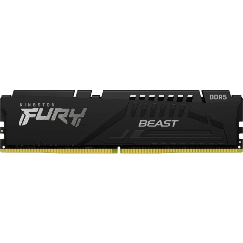 RAM KINGSTON 16GB DDR5-6000 FURY® Beast DDR5 EXPO, PC48000, CL30, 1Rx8, 1.4V, Auto-overclocking, Asymmetric BLACK low-profile heat spreader, AMD® EXPO v1.0 and Intel® Extreme Memory Profiles (Intel® XMP) 3.0