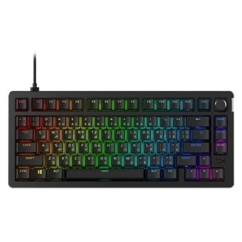 Игровая клавиатура HyperX ALLOY RISE 75 RGB, Linear switches, Ambient light sensor, RU