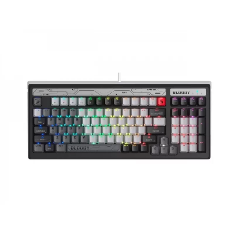 Gaming keyboard Bloody B950, WARRIOR GREY, 1.8m, EN/RU
