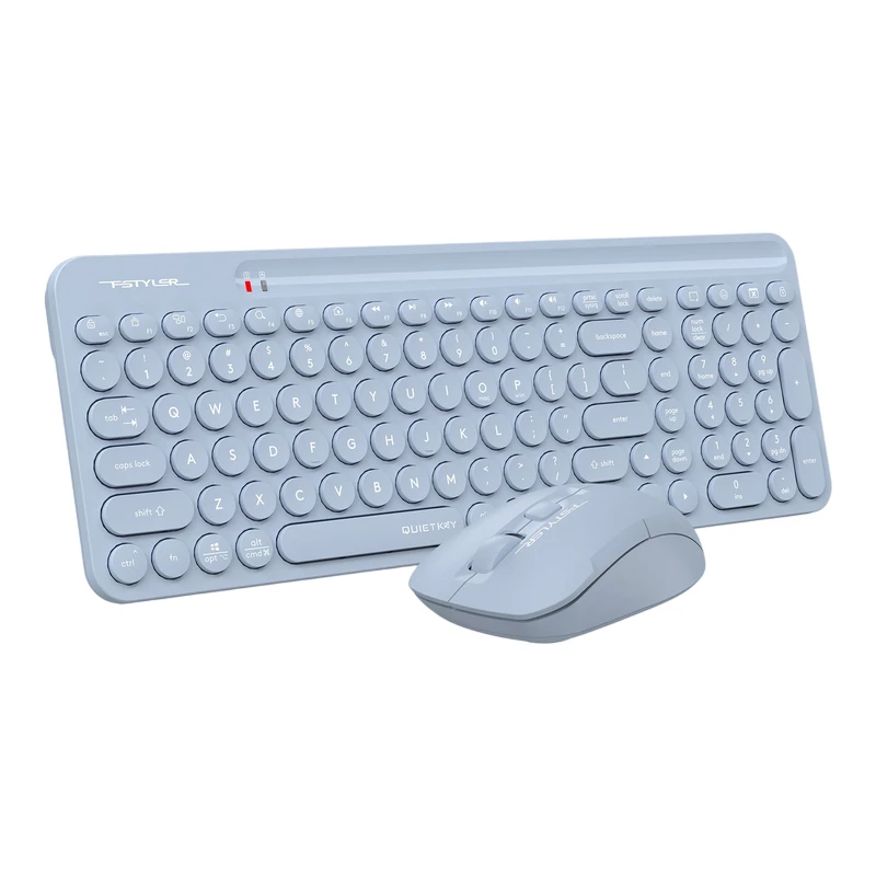 Kit (keyboard+mouse) A4TECH FG3300 Air, Low Profile, Retro Round Keycaps, Silent, Blue