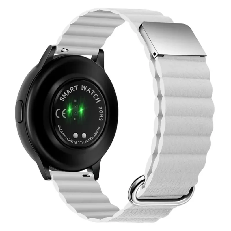 Bratara pentru ceas AMAZFIT STRAP LEATHER WITH MAGSAFE  22MM WHITE