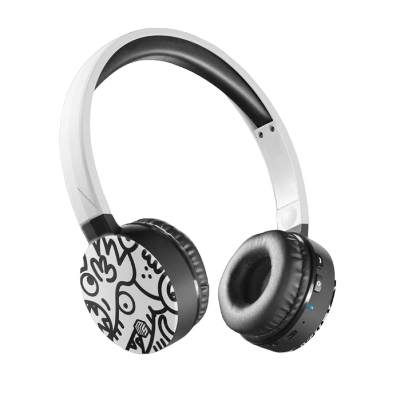 Casti fara fir Cellular Line MUSICSOUND, WHITE/BLACK GRAFFITI