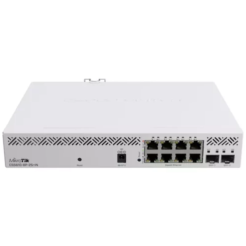 Switch MikroTik CSS610-8P-2S+IN, 8x 10/100/1000 Mbps