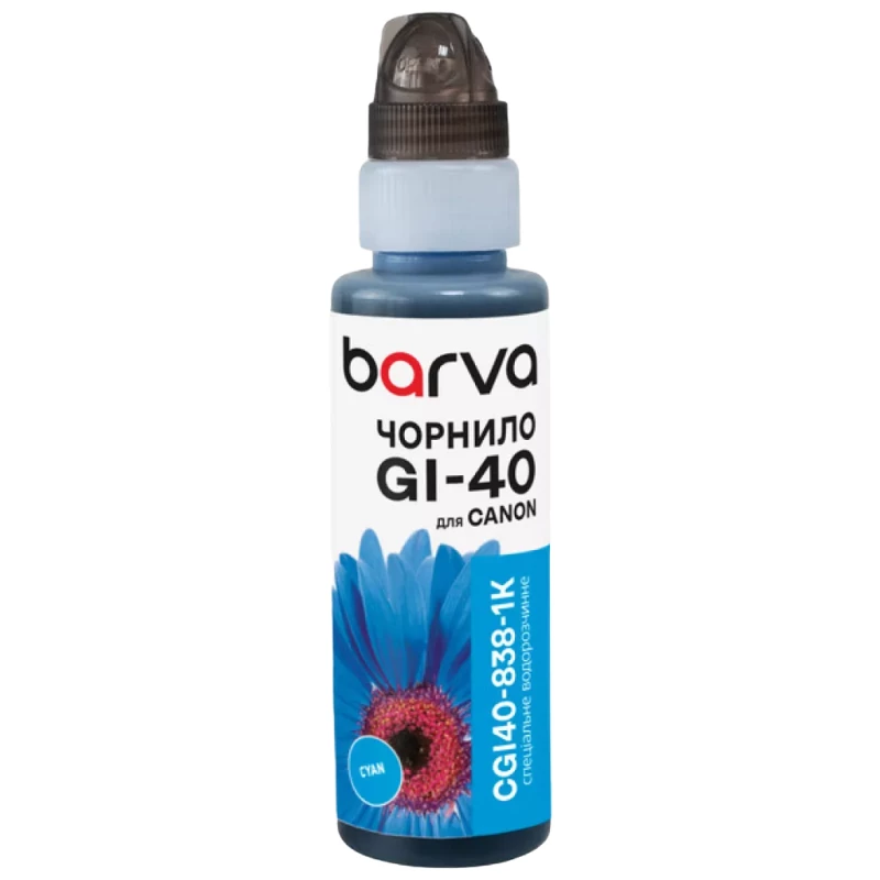 Чернила Barva for G series Canon cyan (GI-40 C), 100g, OneKey, CGI40-838