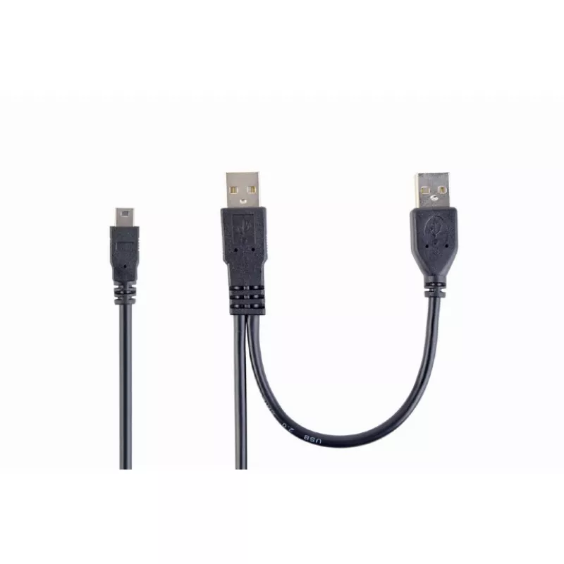 Cablu USB Cablexpert MINI DUAL USB2.0, MINI B - 2AM, 0.9 M, CCP-USB22-AM5P-3