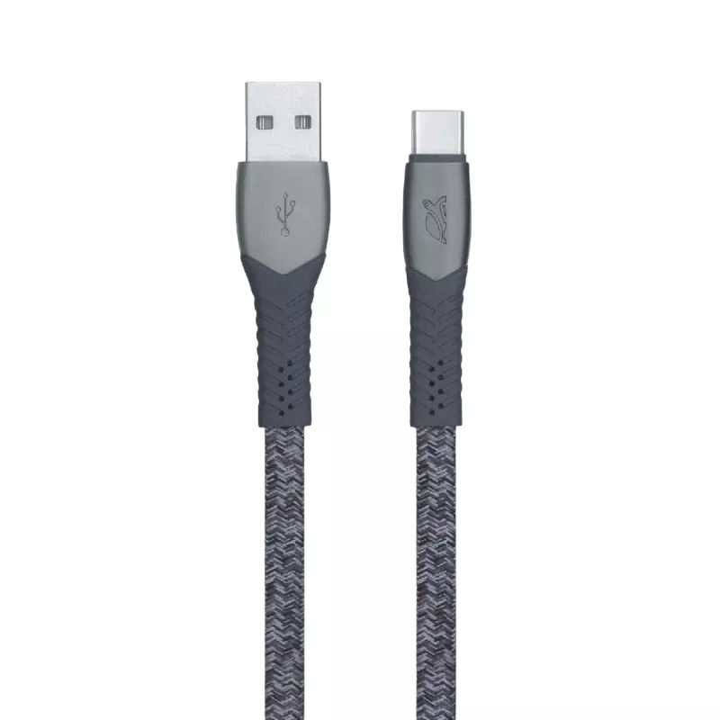 Кабель Rivacase Type-C PS6102 GR12, nylon braided, 1.2M, Gray