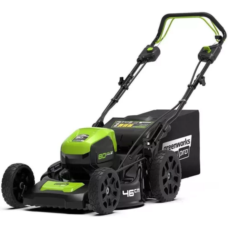 Masina de tuns iarba pe acumulator GreenWorks GD80LM46KIT 46CM 80V 4 AH AND UNIVERSAL CHARGER