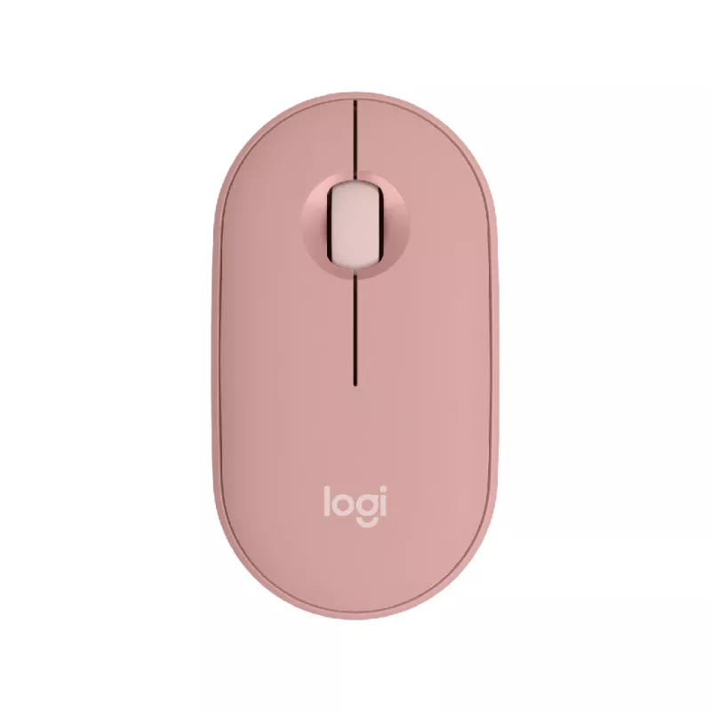 Gaming Mouse LOGITECH WIRELESS PEBBLE MOUSE 2 M350S TONAL ROSE, SLIM, COMPACT BLUETOOTH MOUSE WITH A CUSTOMIZABLE BUTTON, 400-4000 DPI, NANO RECEIVER, MULTI-DEVICE PAIRING, SILENT CLICK