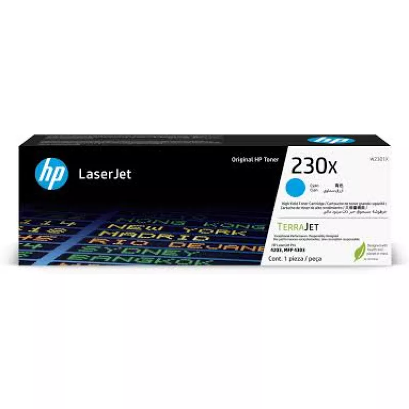 Cartus laser HP 230X CYAN TONER 5,500 PAGES FOR  COLOR LASERJET PRO 4203DN,  COLOR LASERJET PRO 4203DW,  LASERJET PRO MFP 4303DW,  LASERJET PRO MFP 4303FDN,  LASERJET PRO MFP 4303FDW