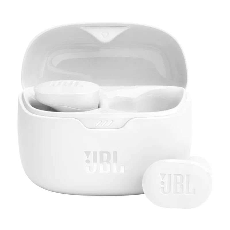 Casti cu fir si microfon JBL TUNE BUDS WHITE, TWS