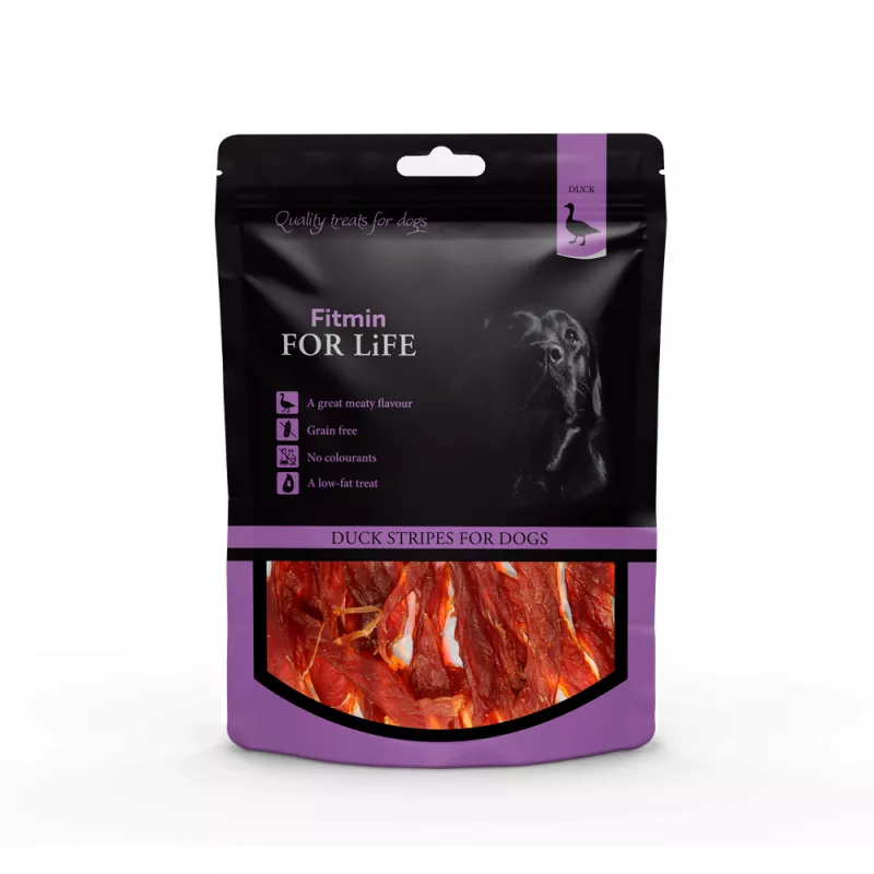 Snackuri pentru câini Fitmin FFL DOG DUCK STRIPES 70G