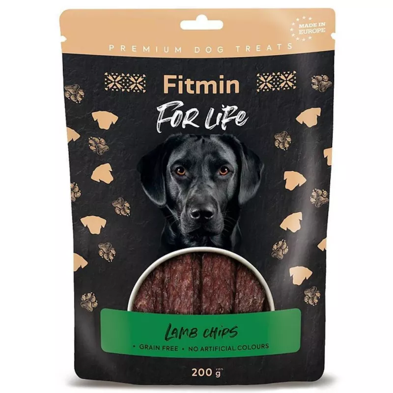 Snackuri pentru câini Fitmin FFL DOG TREAT LAMB CHIPS 200G