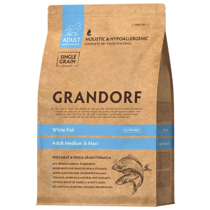 Hrana uscata GRANDORF WHITE FISH MED&MAXI, 3 kg