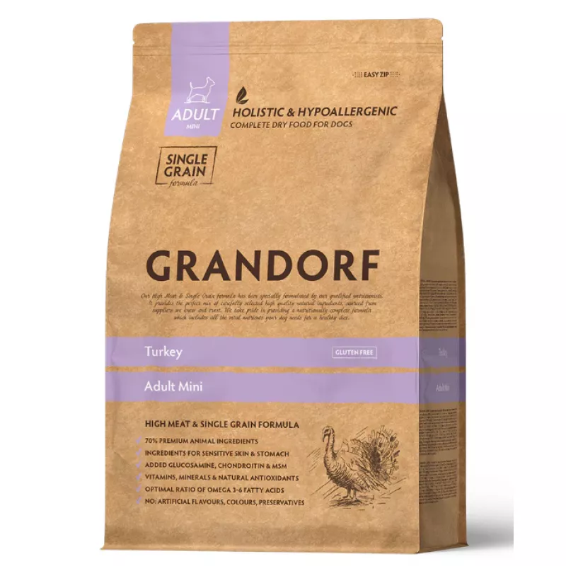 Hrana uscata GRANDORF TURKEY ADULT MINI, 1 kg